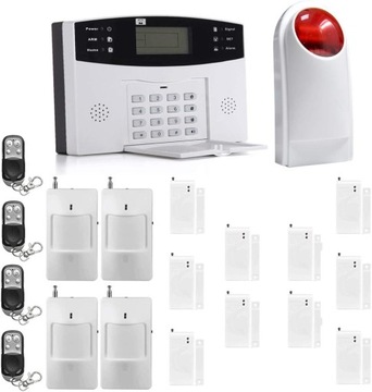 Bezprzewodowy system alarmowy Ectech GSM z automatycznym wybieraniem numeru