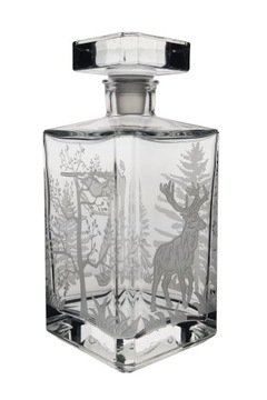 Karafka do whisky burbon Myśliwski Jeleń 5 Choinki kolekcja myśliwska