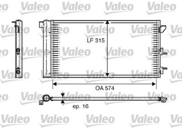 818005 VALEO KONDENZÁTOR FIAT PANDA