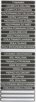 NAKLEJKI GRAFIT do przypraw - TYMIANEK przyprawnik
