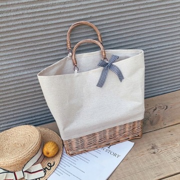 ЭЛЕГАНТНАЯ СОЛОМНАЯ СУМКА НА ПЛЕЧЕ В БОХО