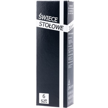 30x НАСТОЛЬНАЯ СВЕЧА, БЕЛАЯ, НАБОР 19см