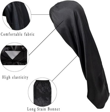 Zestaw 2 damskich satynowych czepków do spania