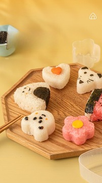 ТРЕУГОЛЬНЫЕ РИСОВЫЕ ШАРИКИ ДЛЯ СУШИ, УДОБНЫЕ, БЕЛЫЕ