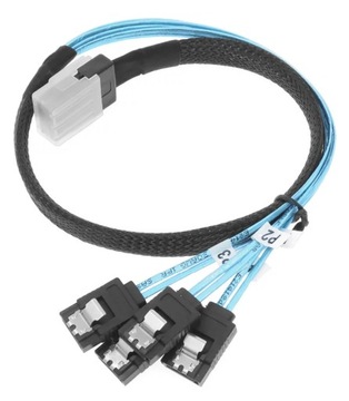 КАБЕЛЬ MINI SAS SFF-8087 4x SATA 7pin ДЛЯ ДИСКОВ 0,5 МБ