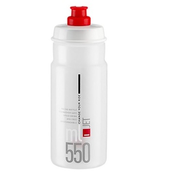 BIDON - ELITE JET CLEAR 550ml czerwony ustnik