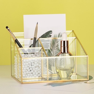 Organizator na przybory do makijażu Szklana gablota na kosmetyki
