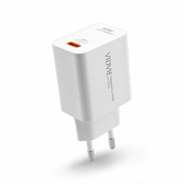 ŁADOWARKA SIECIOWA VIDVIE 1X WEJŚCIE USB TYP C 3A