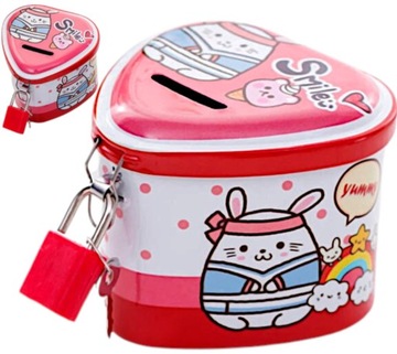 CIEKAWA SKARBONKA DLA DZIECKA PUSZKA NA KLUCZYK