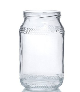 SŁOIK 900ml 0,9L CZYSTY 8szt IDEALNY PLASTER MIODU