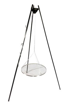 Grill Ogrodowy Trójnóg Ruszt Chromowany 70cm