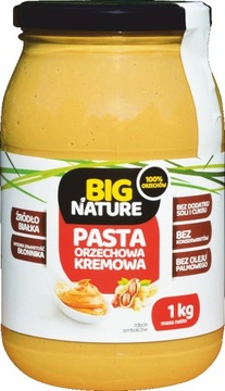 Pasta Orzechowa Kremowa 100% orzech Big Nature 1kg