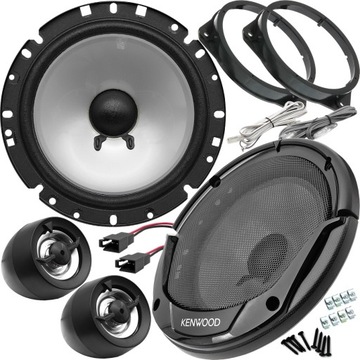 MOCNE GŁOŚNIKI SAMOCHODOWE KENWOOD 165MM 300W 16,5MM DO ALFA ROMEO MITO