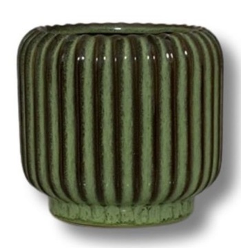 DONICZKA ZIELONA CERAMICZNABRĄZOWE PRĄŻKI13,5x14,5