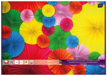 Blok RYSUNKOWY A3 kolorowy BARWIONY W MASIE INTER