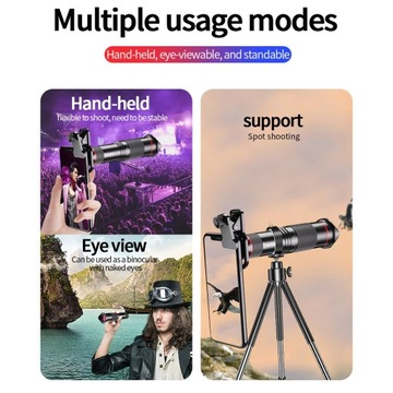 Универсальный объектив с переменным фокусным расстоянием для камеры мобильного телефона, комплект объективов для телеобъектива 48X