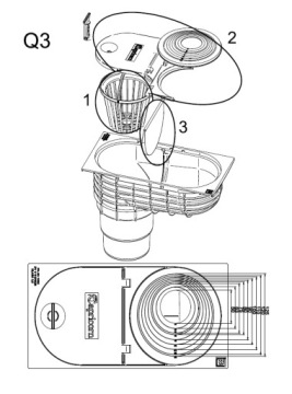 Очиститель желобов Q3 серый CAPRICORN