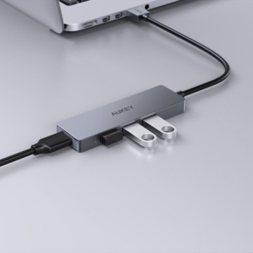 AUKEY CB-H36 КОНЦЕНТР USB-C SLIM АЛЮМИНИЕВЫЙ 4XUSB 3.0