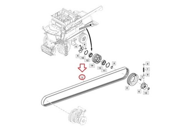КЛИНОВЫЙ РЕМЕНЬ ДЛЯ ПРИВОДА КОРОМОЗАТОРА JOHN DEERE HXE73048
