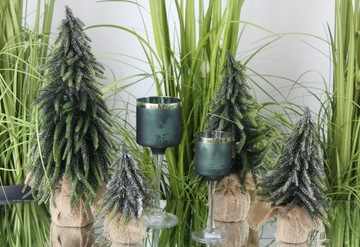 ПОЗОЛОЧЕННАЯ ДЖУТОВАЯ СУМКА ИСКУССТВЕННАЯ РОЖДЕСТВЕНСКАЯ ЕЛКА 20 СМ 133173