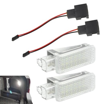 AUDI VW LAMPKA LED WNĘTRZA KABINY NÓG BAGAŻNIKA 2szt