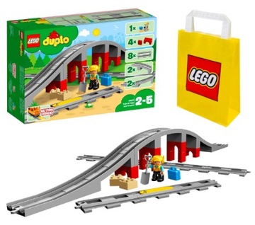 LEGO Duplo 10872 Tory kolejowe i wiadukt + Torebka Prezentowa