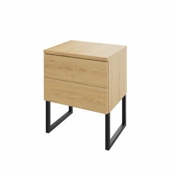 Szafka nocna z dwoma szufladami z nóżkami, click-on, szerokość 40 cm