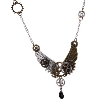NASZYJNIKI MECHANICZNE ŁAŃCUCH STEAMPUNK