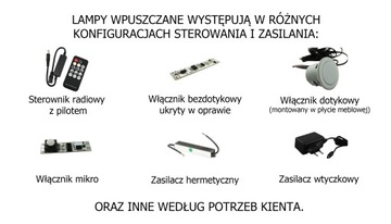 Lampa LED wpuszczana oprawa podszafkowa - 140cm