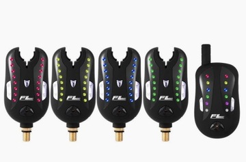 ZESTAW SYGNALIZATOR WĘDKARSKI WODOODPORNY LINIA 16LED+ CENTRALKA+ ETUI 4+1