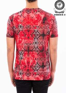 MONDO Premium T-shirt męski snake czerwony 3XL