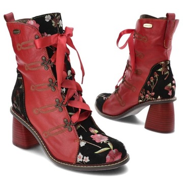 Красные ботинки Laura Vita Elegant Shoes