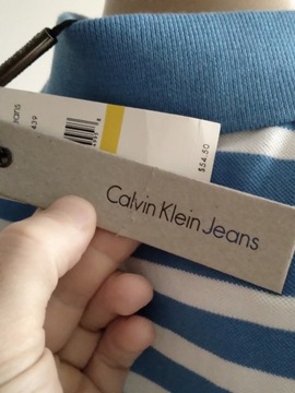 CALVIN KLEIN KOSZULKA POLO DAMSKA M PASKI