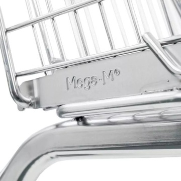 Wózek SKLEPOWY metalowy zakupowy na kółkach 240L marketowy Mega-M