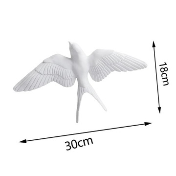 3 стены из скандинавской смолы с ласточкой и птицей