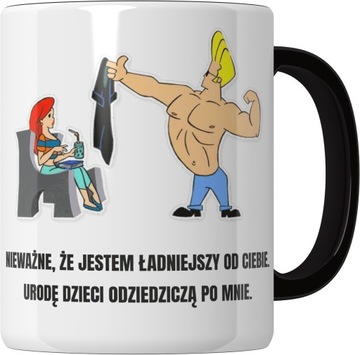 KUBEK KOLOR prezent JOHNY BRAVO ŚMIESZNE CYTATY