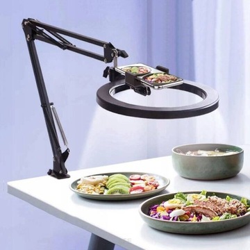 КОЛЬЦЕВАЯ ЛАМПА 26см USB ДЛЯ РУЧКИ ТЕЛЕФОНА