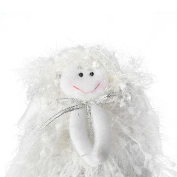 ФИГУРКА АНГЕЛА ИЗ ПРЯЖИ С БЕЛОЙ ЗВЕЗДОЙ 25 СМ РОЖДЕСТВЕНСКОЕ УКРАШЕНИЕ