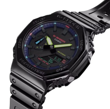 SPORTOWY ZEGAREK MĘSKI G-SHOCK GA-2100RGB-1A + BOX