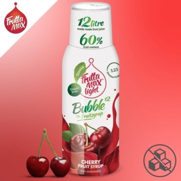 FruttaMax LIGHT SYROP KONCENTRAT DO NAPOI GAZOWANYCH SMAK WIŚNIA NA 12l
