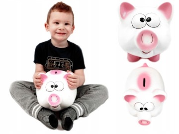 КОПИЛКА БЕЛО-РОЗОВАЯ БОЛЬШАЯ ДЛЯ РАЗБИВАНИЯ XXL