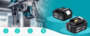 АККУМУЛЯТОР ДЛЯ ЭЛЕКТРОИНСТРУМЕНТОВ, СОВМЕСТИМЫЙ С BL1860B BL1855 BL1840 BL1830