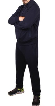 DRES MĘSKI DRESY kaptur SPODNIE bluza czarny 911 M