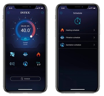 INTEX 28458 SPA ГИДРОМАССАЖНЫЙ НАГРЕВАТЕЛЬ Wi-Fi НАДУВНОЙ ВОДНЫЙ МАССАЖ НА 4 ЧЕЛОВЕКА