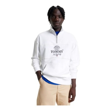 TOMMY HILFIGER BLUZA MĘSKA TJM RLX LUXE ATHLETIC ZIP BIAŁA r.XL