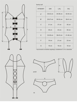 Przebranie króliczka - Obsessive Bunny Suit Costume L/XL