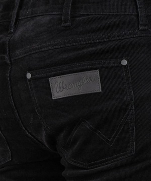 WRANGLER Spodnie sztruksy JEANS GREENSBORO 803 czarny W38 L32