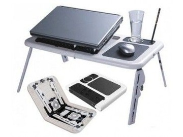 ОХЛАЖДАЮЩИЙ СТОЛ ДЛЯ НОУТБУКА E-TABLE, СКЛАДНОЙ