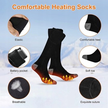 ЭЛЕКТРИЧЕСКИЕ НОСКИ С ПОДОГРЕВОМ, 4000 мАч, USB-МАГЕНТЫ