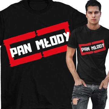 KOSZULKA CZARNA TSHIRT WIECZÓR KAWALERSKI DLA PANA MŁODEGO PREZENT S